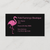 Beach Fashion Boutique Pink Flamingo Visitenkarte (Vorderseite)