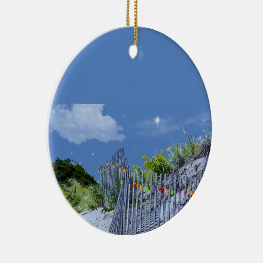 Beach Fence & Dunes Keramik Ornament (Rechts)