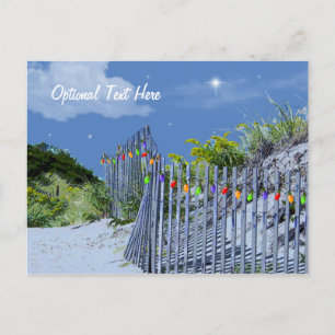 Beach Fence & Dunes Postkarte