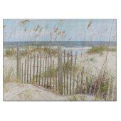 Beach Fence Glass Cutting Board Schneidebrett (Vorderseite)