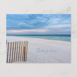 Beach Fence Morning Destin Florida Denken Sie an S Postkarte
