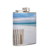 Beach Fence Morning Destin Florida Flask Flachmann (Rechts)
