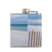 Beach Fence Morning Destin Florida Flask Flachmann (Rückseite)