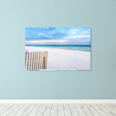 Beach Fence Morning Destin Florida Leinwand (Insitu (Holzboden))