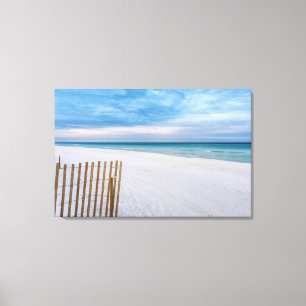 Beach Fence Morning Destin Florida Leinwand