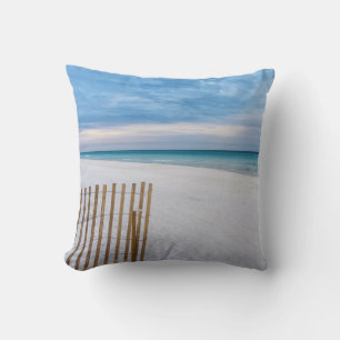 Beach Fence Morning Destin Florida Pillow Kissen
