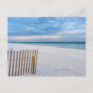 Beach Fence Morning Destin Florida Postcard Postkarte