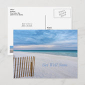 Beach Fence Morning Destin Florida wird gut Postkarte (Vorne/Hinten)