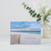 Beach Fence Morning Destin Florida wird gut Postkarte (Stehend Vorderseite)