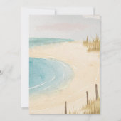 Beach Fence Ocean Grass Sky Kunst, Dichtung und Mu Einladung (Rückseite)