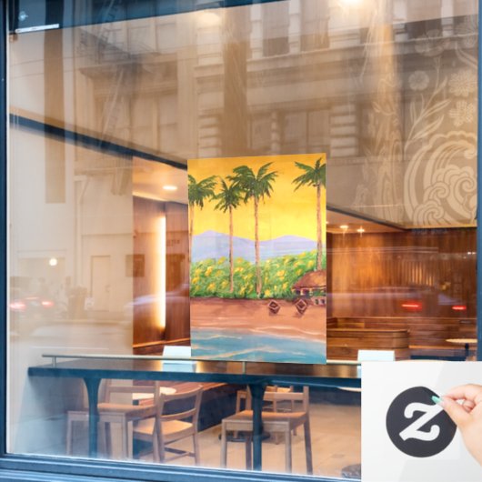 Beach Fensteraufkleber (Café-Fenster)
