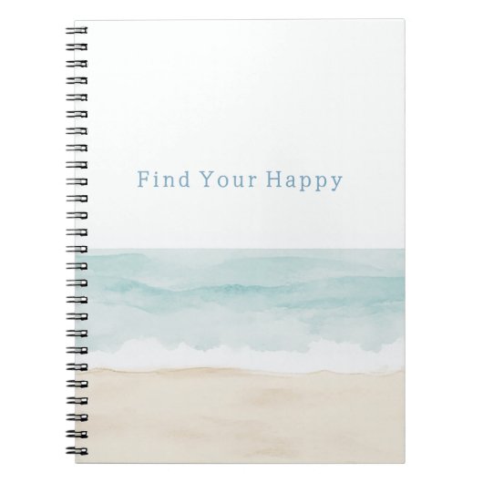 Beach Find Your Happy Ocean Notizblock (Vorderseite)
