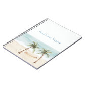Beach Find Your Happy Palm Trees Ocean Notizblock (Linke Seite)