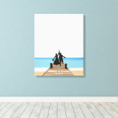 Beach Fingerprint Balloon Guestbook Leinwanddruck (Insitu (Holzboden))