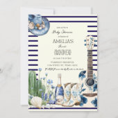 beach first rodeo coastal baby shower einladung (Vorderseite)