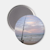 Beach Fischen bei Sunset Magnet (Vorderseite/Rückseite)