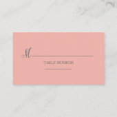 Beach Flamingo Tropical Leaf Escort Tischsitze Platzkarte (Rückseite)