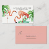 Beach Flamingo Tropical Leaf Escort Tischsitze Platzkarte (Vorne/Hinten)