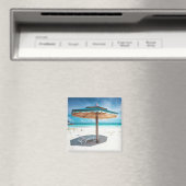 Beach Fleisch und Umbrella Silver Sands Magnet (In Situ (Geschirrspüler))