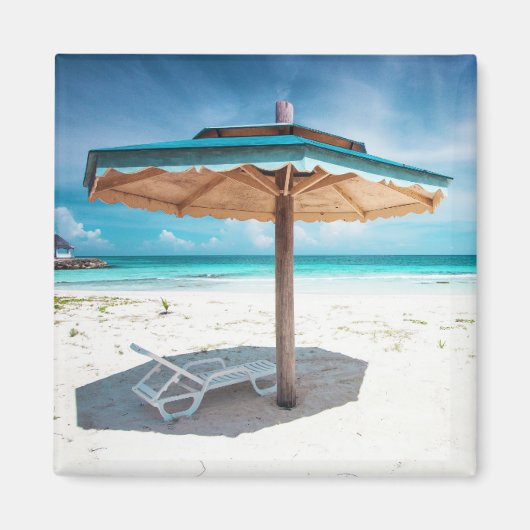 Beach Fleisch und Umbrella Silver Sands Magnet (Vorne)