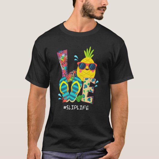Beach Flip Flops Ananas Sommerurlaub Liebe Sl T-Shirt (Vorderseite)