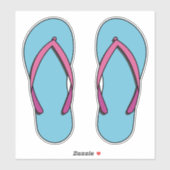Beach Flip Flops Aufkleber (Blatt)