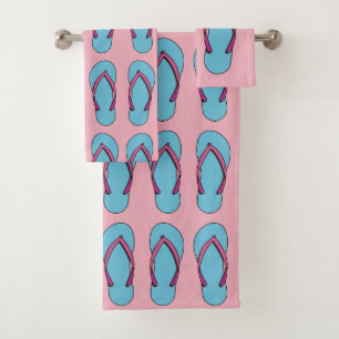 Beach Flip Flops Badhandtuch Set
