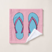 Beach Flip Flops Badhandtuch Set (Waschlappen)