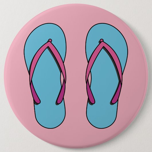 Beach Flip Flops Button (Vorderseite)