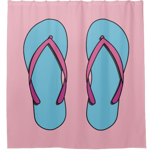 Beach Flip Flops Duschvorhang (Vorderseite)
