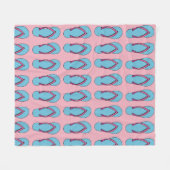 Beach Flip Flops Fleecedecke (Vorderseite (Horizontal))