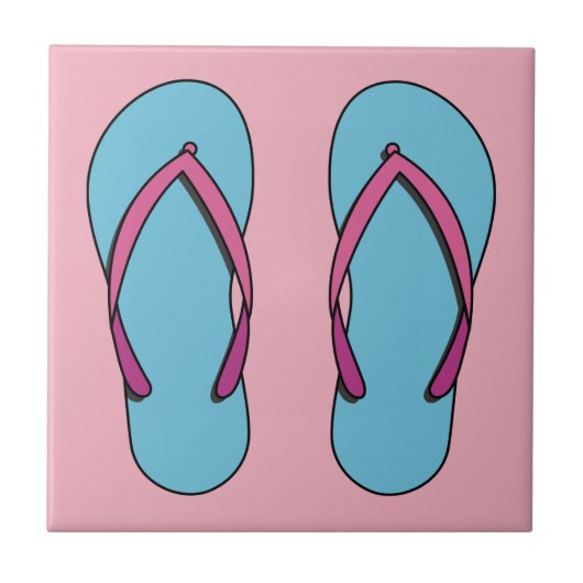 Beach Flip Flops Fliese (Vorderseite)