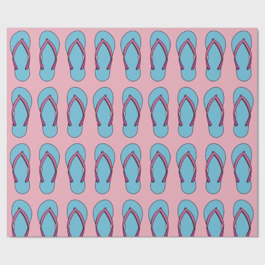 Beach Flip Flops Geschenkpapier (Flach)