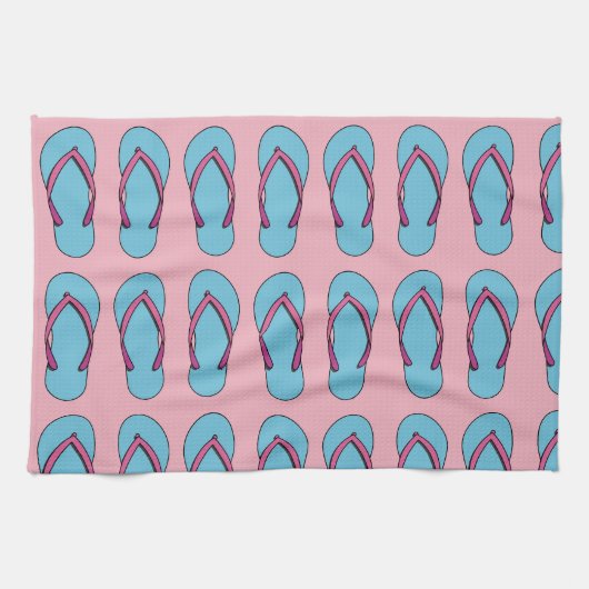 Beach Flip Flops Geschirrtuch (Horizontal)