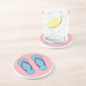 Beach Flip Flops Getränkeuntersetzer (Seite)