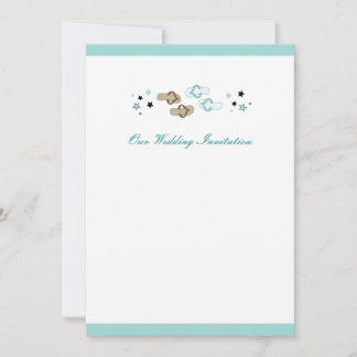 Beach Flip Flops Hochzeit Einladung