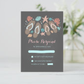 Beach Flip Flops Hochzeit RSVP Karten (Stehend Vorderseite)