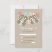 Beach Flip Flops Hochzeit RSVP Karten (Vorderseite)