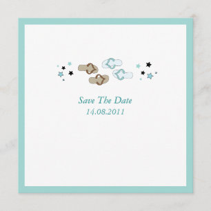 Beach Flip Flops Hochzeit speichern Sie das Datum Save The Date