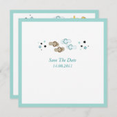 Beach Flip Flops Hochzeit speichern Sie das Datum Save The Date (Vorne/Hinten)