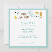 Beach Flip Flops Hochzeit speichern Sie das Datum Save The Date (Rückseite)