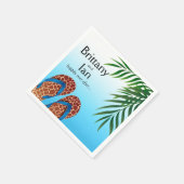 Beach Flip Flops Hochzeitcocktail-Party Serviette (Ecke)