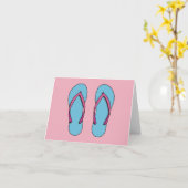 Beach Flip Flops Karte (Gelbe Blume)