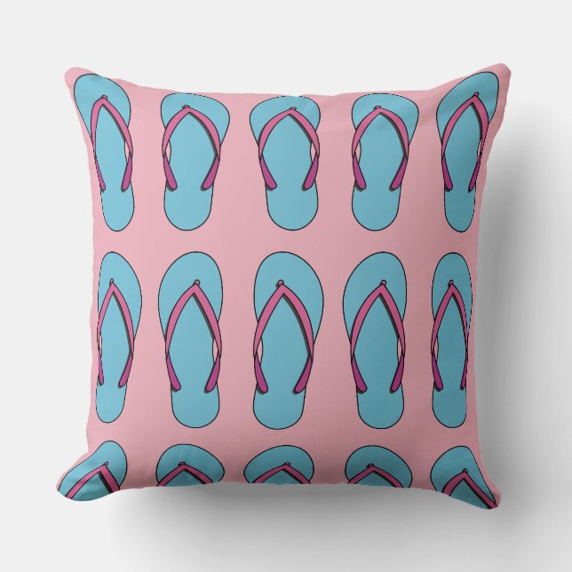Beach Flip Flops Kissen (Vorderseite)