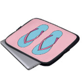 Beach Flip Flops Laptopschutzhülle (Vorne Knopf)