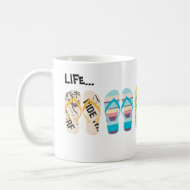 Beach Flip Flops Leben ist besser am Strand. Kaffeetasse