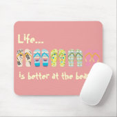 Beach Flip Flops Mousepad (Mit Mouse)