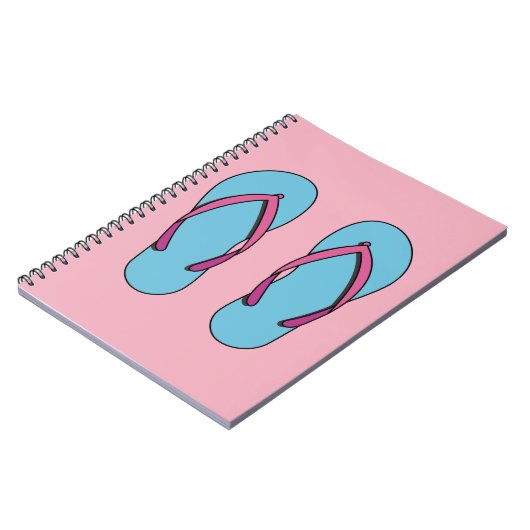 Beach Flip Flops Notizblock (Linke Seite)