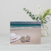 Beach Flip Flops ,Ocean Folien Feiertagspostkarte (Stehend vorne)