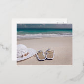 Beach Flip Flops ,Ocean Folien Feiertagspostkarte (Vorderseite/Rückseite)